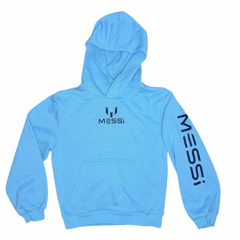 Kids' Messi Logo Graphic Hoodie Blue Size S